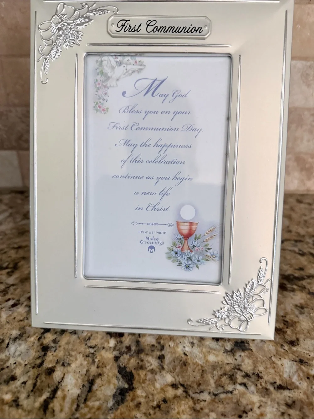 First Communion Silver-Accent Photo Frame by